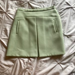 A line mint green J. Crew skirt